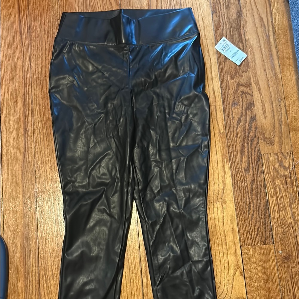 Black Faux Leather Leggings